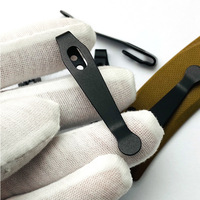 ARM 9201/9202 Clip arrière en alliage de titane Clip de poche de transport profond Couteau pliant bricolage modifié (avec 3 vis)