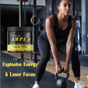 Poudre pré-entraînement OEM Amped avec créatine monohydratée, nootropiques pour l'énergie, Tropical Fury, 20 portions, adulte - Product Image 4