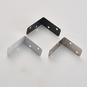Corner <b>Bracket</b> Carbon Steel Black <b>Silver</b> Spray Paint Durable For Shelf Support Connectors - Product Image 2