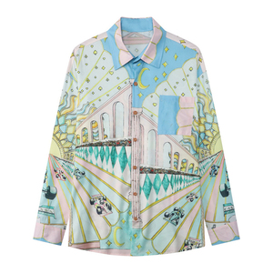 Camicie da Uomo alla Moda 2024, Maniche Lunghe, Stampa Vintage, Taglie Forti, Camicia Casual Autunnale con Bottoni - Product Image 1