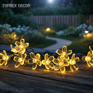 Guirlande lumineuse LED personnalisée blanc chaud RGB en forme <span class=keywords><strong>de</strong></span> fleurs <span class=keywords><strong>de</strong></span> cerisier, lumières décoratives d'<span class=keywords><strong>extérieur</strong></span> <span class=keywords><strong>pour</strong></span> festivals, Noë<span class=keywords><strong>l</strong></span>, fées, mariages, décorations d'arbres - Product Image 1