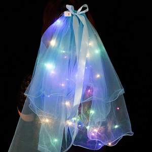 Velo <span class=keywords><strong>LED</strong></span> Multicolore Luminoso per Futura Sposa - Ramadan, Diwali, San Valentino e Feste di Laurea - 3 Modalità, 6-8 Ore di Illuminazione - Product Image 6