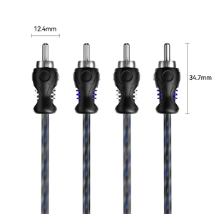 Dual-channel <b>car</b> <b>amplifier</b> audio cable, ultra-soft matte PVC 2RCA twisted pair cable - Product Image 2
