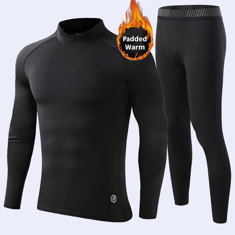 Men's Training tights Performance High V-neckThermal Underwear Thermal Inner Wear Cheap Training Thermal Underwear For Men