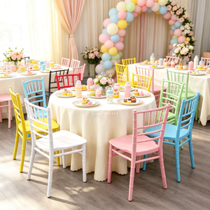 เก้าอี้เด็กงานแต่งงานดีไซน์เรียบง่าย สีขาว ทำจากเรซิ่นพลาสติก แบบทิฟฟานี่ ชิวารี สำหรับงานปาร์ตี้และงานอีเว้นท์ - Product Image 5