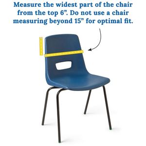 15"W X 19"H 420D Polyester Fabric Blue Red Chairback Pocket Chart Desk Buddy Organizer <b>Name</b> <b>Tag</b> School Office Chair Pockets - Product Image 5
