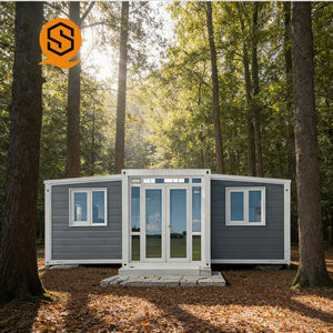 Casa Contenedor Portátil Mejorada de 20 pies con Alas Dobles Plegables Expandibles Pre-fabricadas, Adecuada para Villas, Hoteles y Viviendas Modulares - Product Image 3