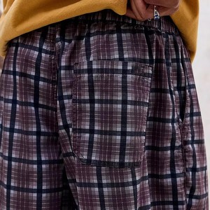 Custom Woven Cotton <b>Men's</b> <b>Shorts</b> Elastic Drawstring Longline Summer <b>Check</b> <b>Shorts</b> - Product Image 2