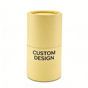Boîte cylindrique auto-élevante en papier kraft recyclable, écologique, faite à la main, avec logo personnalisé, pour parfum, huile essentielle, bougie, cosmétiques, rouge à lèvres - Product Image 6