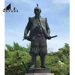 Quyang ngoài trời Vườn kim loại Thủ công mỹ nghệ tùy chỉnh cuộc sống Kích thước đồng Nhật Bản Samurai điêu khắc - Product Image 4