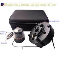 Caméra de détection de poissons rotative à 360 degrés avec enrouleur de câble de 20 mètres et détection de température/de profondeur