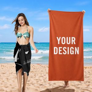 Serviette de plage en microfibre personnalisée en terre cuite, vente en gros - Product Image 1