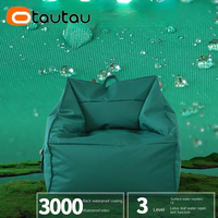 OTAUTAU Housse de pouf d'extérieur pour adultes sans rembourrage, fauteuil de salon, chaise de plage imperméable, pouf de jardin SF077