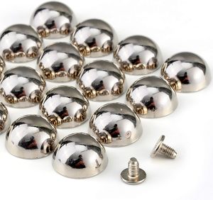 ชุดอุปกรณ์ตกแต่ง YORANYO รุ่น X MM ประกอบด้วยเดือยและหมุดทรงโดม สีเงิน สำหรับตกแต่งกระเป๋า เสื้อผ้า รองเท้า และอื่นๆ - Product Image 4