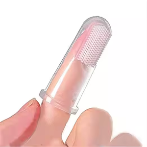 Soft Bristle <span class=keywords><strong>Silicone</strong></span> <span class=keywords><strong>Baby</strong></span> <span class=keywords><strong>Toothbrush</strong></span> Set Infant <span class=keywords><strong>Finger</strong></span> <span class=keywords><strong>Toothbrush</strong></span> com Tongue Escova De Limpeza <span class=keywords><strong>Baby</strong></span> Teeth Care Kit Caixa protetora - Product Image 1