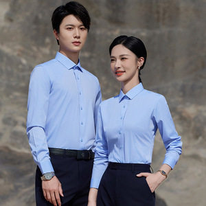 Wrinkle-Free White Work Shirts For Men And Women Modal Short Sleeve Formal Uniforms Cool Feeling Professional Attire - Product Image 4