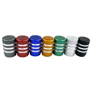 Tapas de válvula de aleación de aluminio, cubiertas de vástago de neumático de metal coloridas para reemplazo y reparación de automóviles, compatibles con válvulas americanas. - Product Image 1
