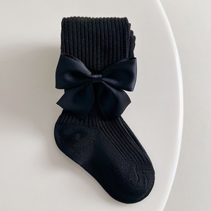 Collants et Bas Fins en Coton Tricoté à Rayures et Nœud pour Bébé Filles, Printemps-Automne, Vente en Gros - Product Image 5