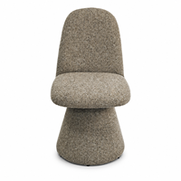 Chaise de salle à manger en tissu texturé DM Wholesale, sans accoudoirs, pour restaurant, hôtel et appartement