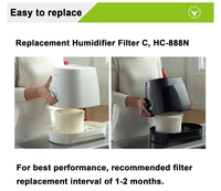 Filtre C HC-888 pour humidificateur Honey-well HCM-890 HCM-890B HCM-890C, mèche de remplacement pour humidificateur évaporatif