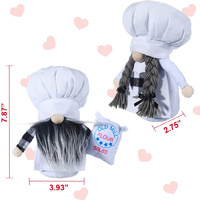 Gnomes de cuisine en peluche écologiques scandinaves, figurines Tomte M. et Mme, poupées elfes pour plateau de table de cuisine, Saint-Valentin