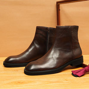 Botas Chelsea de Cuero Modelo 2025, Estilo Británico Retro para Otoño, Formales y Casuales para Hombre, Cálidas y de una Sola Pieza - Product Image 2