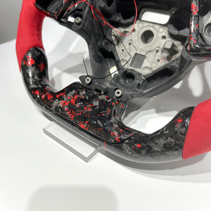 Volant de direction en cuir perforé noir personnalisé, vente chaude en usine, en fibre de carbone pour Chevrolet <span class=keywords><strong>Corvette</strong></span> C7 - Product Image 3