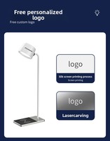 Lampe de bureau à chargement sans fil avec abat-jour métallique, commande tactile, design pliable pour chevet et usage pédagogique - Vente en gros