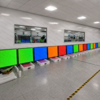 Layar persegi 52.3 inci 975x975mm resolusi Panel LCD 1905x1905 LVDS kompatibel Input Digital luar ruangan