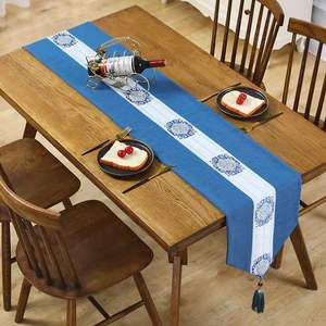 Nordic floreale Jacquard tovaglia da pranzo <span class=keywords><strong>rettangolare</strong></span> <span class=keywords><strong>Runner</strong></span> da <span class=keywords><strong>tavolo</strong></span> <span class=keywords><strong>per</strong></span> matrimonio o natale intrecciati a mano - Product Image 5