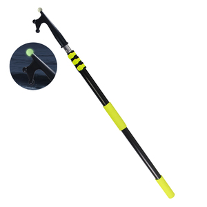 Canne de pêche télescopique fluorescente – Perche télescopique <span class=keywords><strong>en</strong></span> aluminium durable avec perle lumineuse, utilisation facile, grande portée - Product Image 1