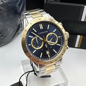 Montre à quartz pour homme, best-seller, multifonctionnelle, <span class=keywords><strong>chronographe</strong></span>, calendrier, simple, bracelet en acier inoxydable de 22 mm, aiguilles - Product Image 2