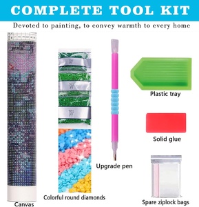 Peinture Diamant Art Moderne Crâne à Succès Transfrontalier pour Adultes et Enfants, DIY Peint à la Main, Outil <span class=keywords><strong>de</strong></span> Perçage Rond Fait Main - Product Image 5