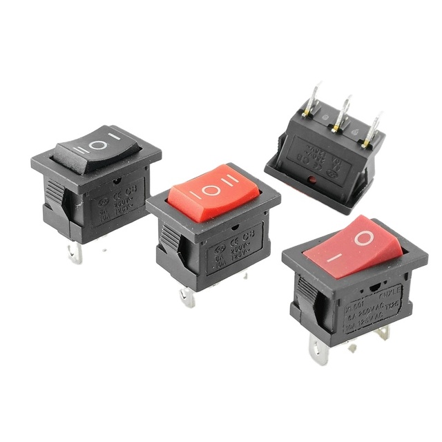 Premium Quality KCD11 10*15MM Small Boat Type Rocker Power Switch for Desk Lamp Fans