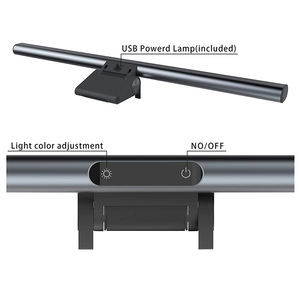 Lampe d'écran d'ordinateur <span class=keywords><strong>portable</strong></span> en aluminium à 3 modes <span class=keywords><strong>de</strong></span> couleur, à intensité variable, avec commande tactile, LED, protection des yeux, barre lumineuse USB pour moniteur d'ordinateur - Product Image 4