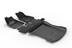 พรมปูพื้นใช้ได้กับเทสลารุ่น3 TPE แผ่นรอง1st ปูพื้นแบบปรับได้ทุกสภาพอากาศแผ่นรองใน2ND และแถวเต็มชุด - Product Image 5