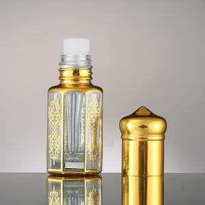 Botella de perfume de aceite esencial de anís estrellado portátil personalizada galvanoplastia estampado en caliente tapa de plástico roll-on botellas vacías - Product Image 1