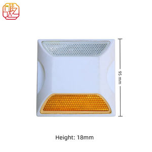Goujons de route réfléchissants oeil de chat 95X95X18mm, fabriqués en matériau ABS, adaptés aux dispositifs réfléchissants de route - Product Image 2