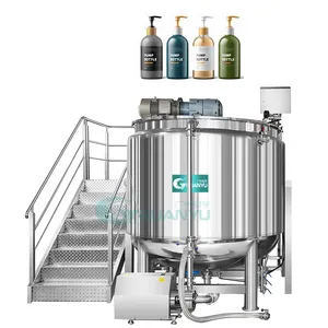 5000L Stainless Steel SUS316L Mixing Tank Cream Blender Heating Mixer Liquid Detergent Shampoo Mixing Tank with Heating