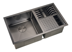 <span class=keywords><strong>Google</strong></span> Trends égouttoir et porte-couverts sous-plan évier de cuisine à double cuvette dans l'appartement Nano Color H-8146UD - Product Image 2