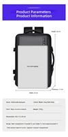 Waterproof 15.6 Inch Laptop Backpack Unisex Business Travel Large Capacity Multi-functional Bag USB Charging Zipper Polyester
