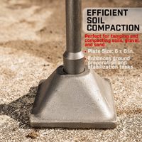 Plaque de compactage hexagonale de 1-1/8 po (plaque de compactage) pour décompacteur de terre, marteau perforateur électrique, plaque de compactage de 6 x 6 pouces