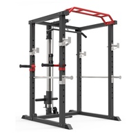 Equipo de gimnasio en casa multifuncional, barra de extracción, máquina Smith, estante de alimentación, jaula, jaula de potencia, estante de sentadillas, máquina de Cable para gimnasio