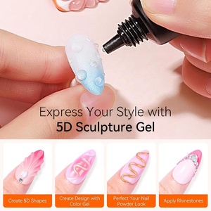 BORN PRETTY <span class=keywords><strong>Gel</strong></span> à ongles 3D transparent, <span class=keywords><strong>Gel</strong></span> sculptant 5D, <span class=keywords><strong>Colle</strong></span> à ongles pour le nail art DIY, le dessin, le moulage, la sculpture, la pose de pierres et la décoration - Product Image 4