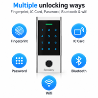 Système de contrôle d'accès Bluetooth Secukey, serrure intelligente à empreintes digitales, lecteur de carte RFID, clavier, contrôleur de porte avec application Tuya, étanche IP66