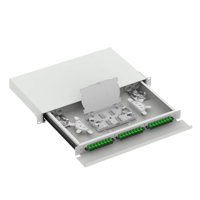 SC tipe 1U 24 Port UPC dipoles optik serat Panel Patch LC FTTX jaringan ODF telekomunikasi Model FTTH Splitter Fiber Optic peralatan