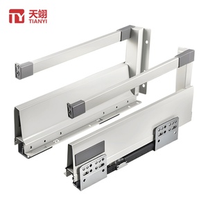 Modern Style High Quality Sliding Rail Furniture Cabinet Soft Close <b>Side</b> with Rod Iron Material for Kitchen Dining Bedroom Use - Product Image 1