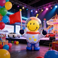YTSF-D14 Décoration de scène de carnaval, modèle d'astronaute gonflable géant personnalisé avec éclairage pour publicité
