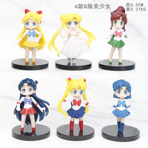 Figuras de Sailor Moon, Set de 6 unidades de figuras de PVC de Sailor Moon, personajes de dibujos animados de Sailor Moon - Product Image 5