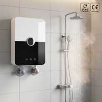 Chauffe-eau électrique 110V/220V à commande tactile, élément chauffant en acier inoxydable, affichage LED, étanche IPX4, mural, en plastique